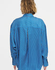 Oversized Striped Shirt, Blue & Navy