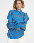 Oversized Striped Shirt, Blue & Navy