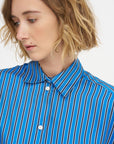 Oversized Striped Shirt, Blue & Navy