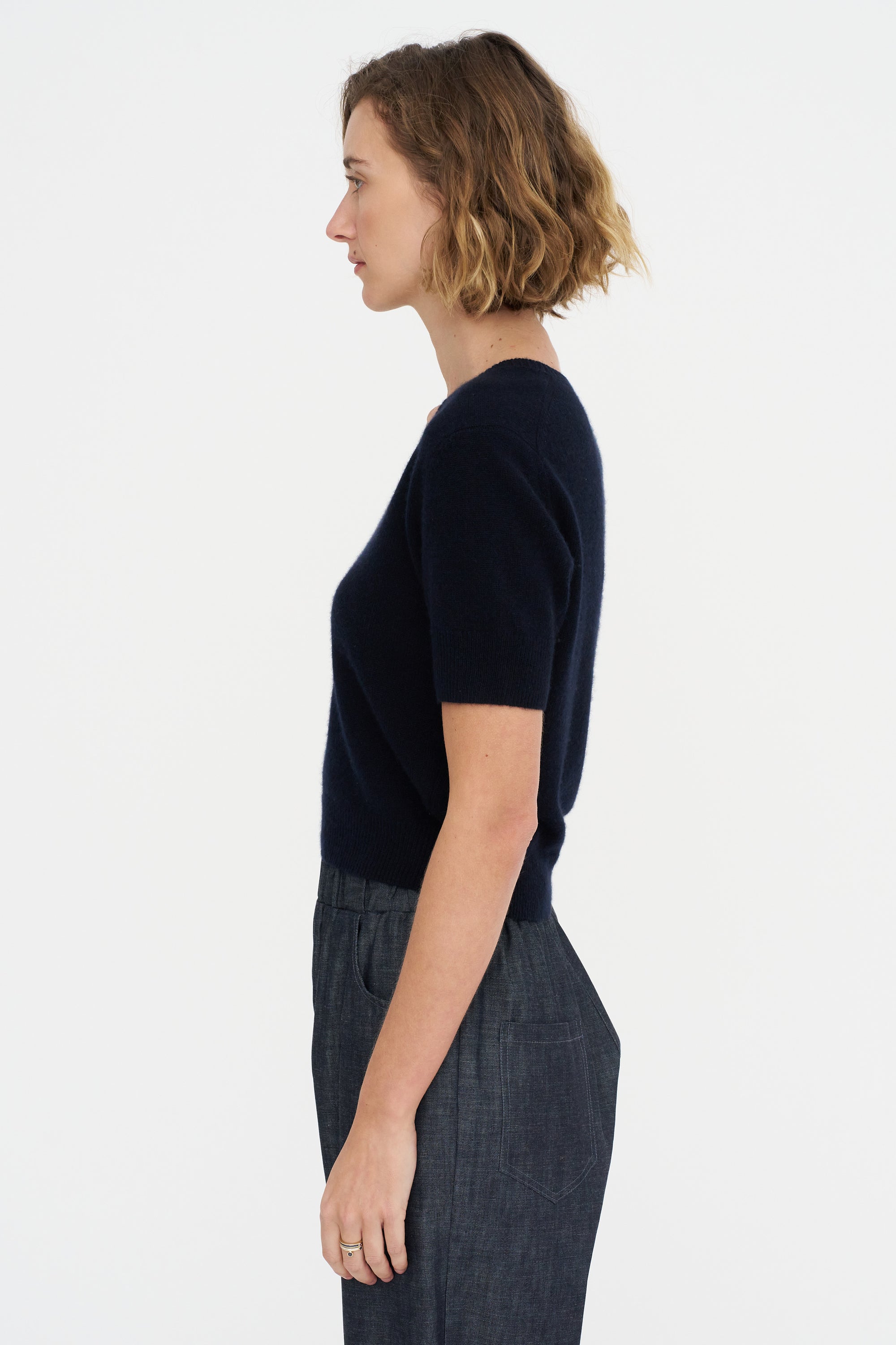 V-Neck Sweater, Deep Night