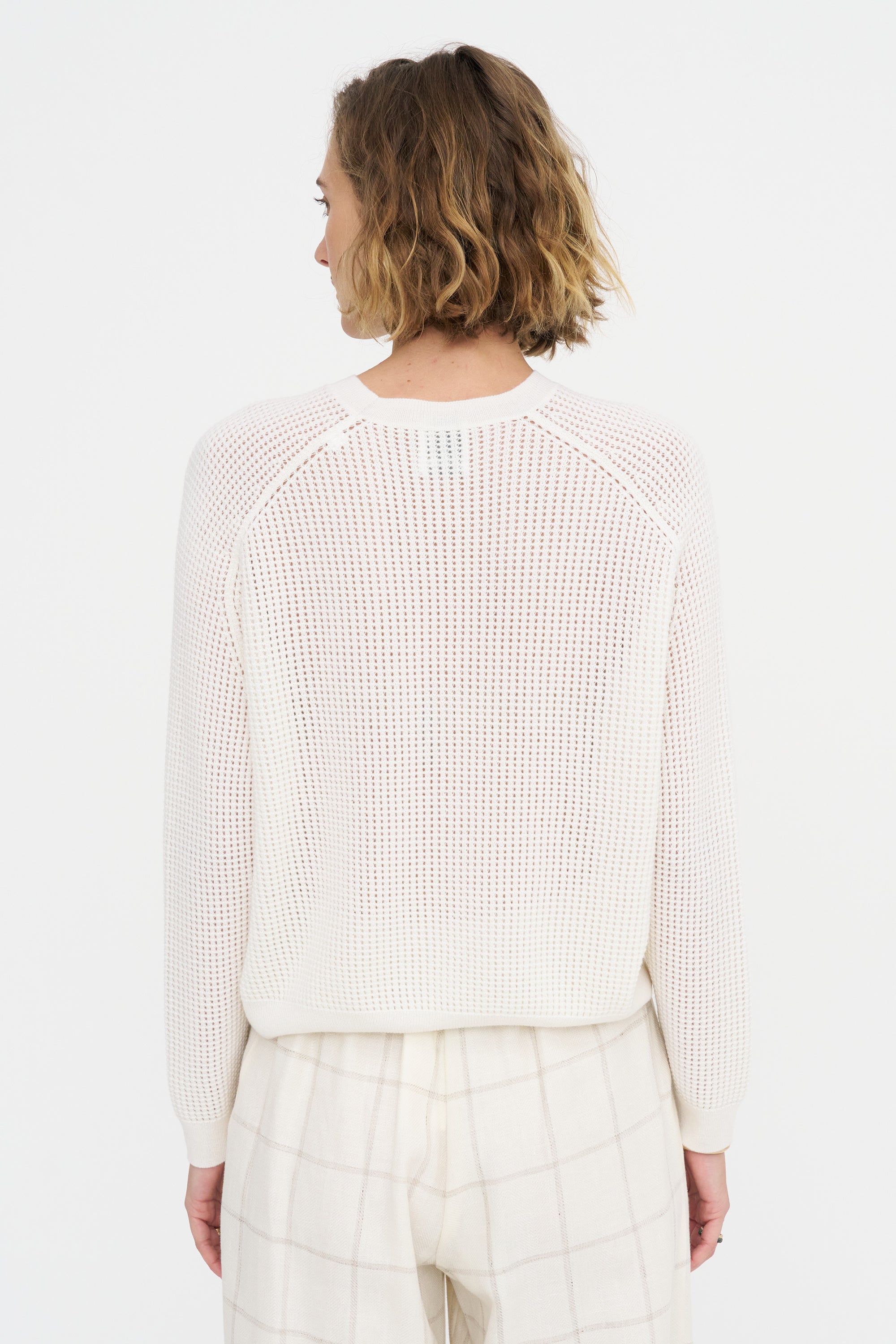 Waffle-Knit Sweater, Birch