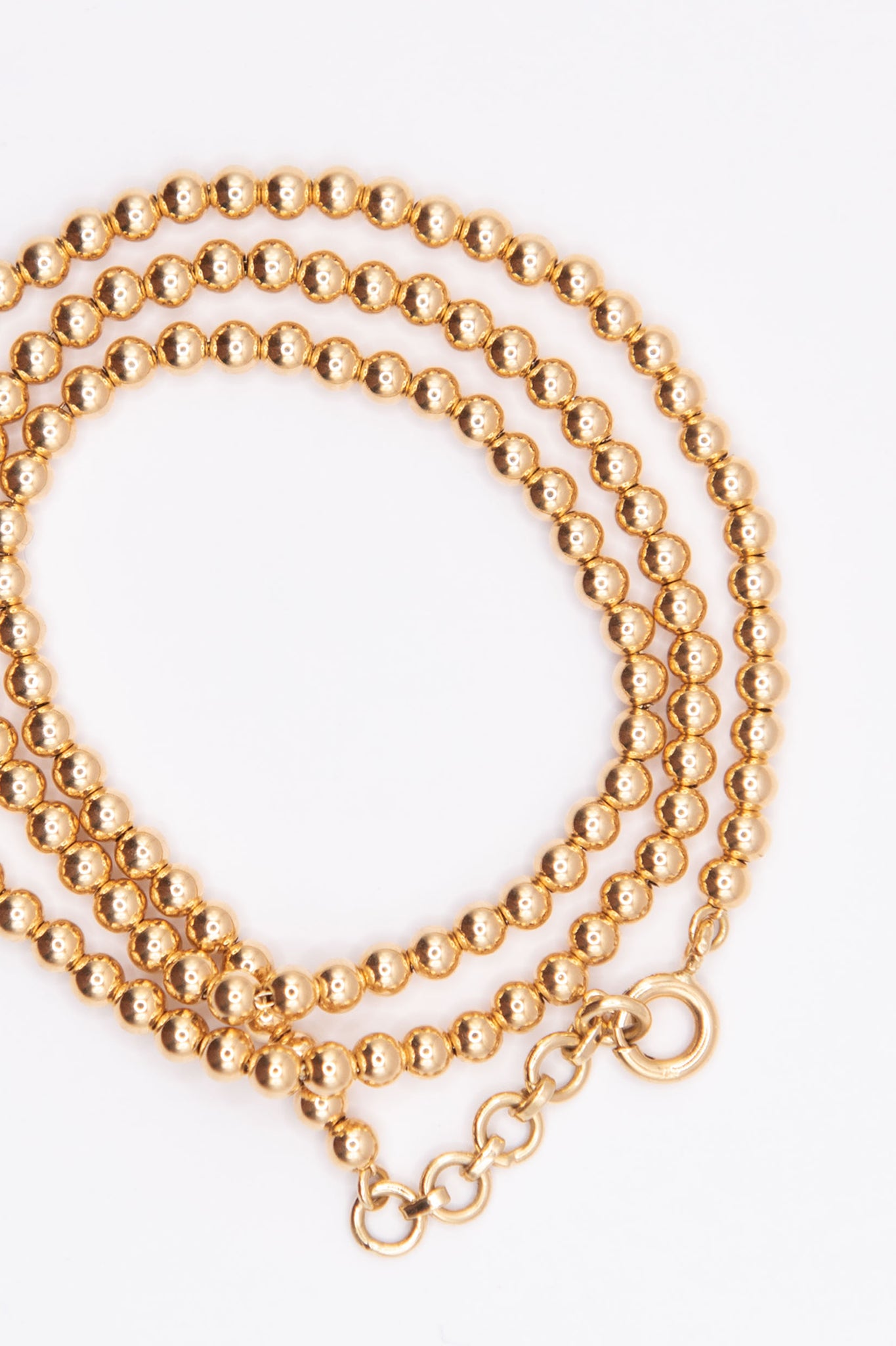 JOANNA DAHDAH - 3mm Beads Necklace, Yellow Gold