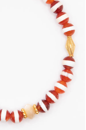 ILEANA MAKRI - Womens Stripe Bracelet, Brown Agate