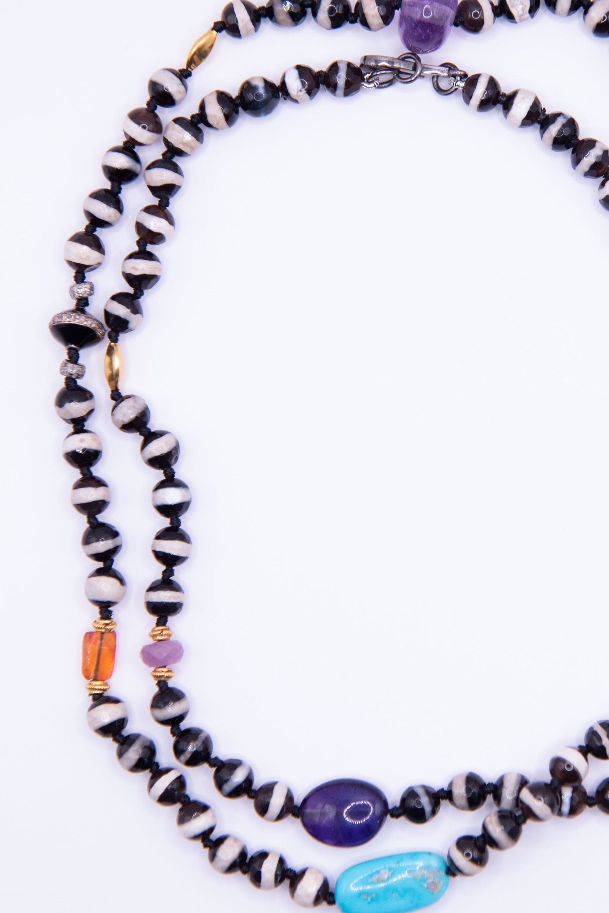 Ileana Makri Beaded Necklace, Black Agate – Kick Pleat