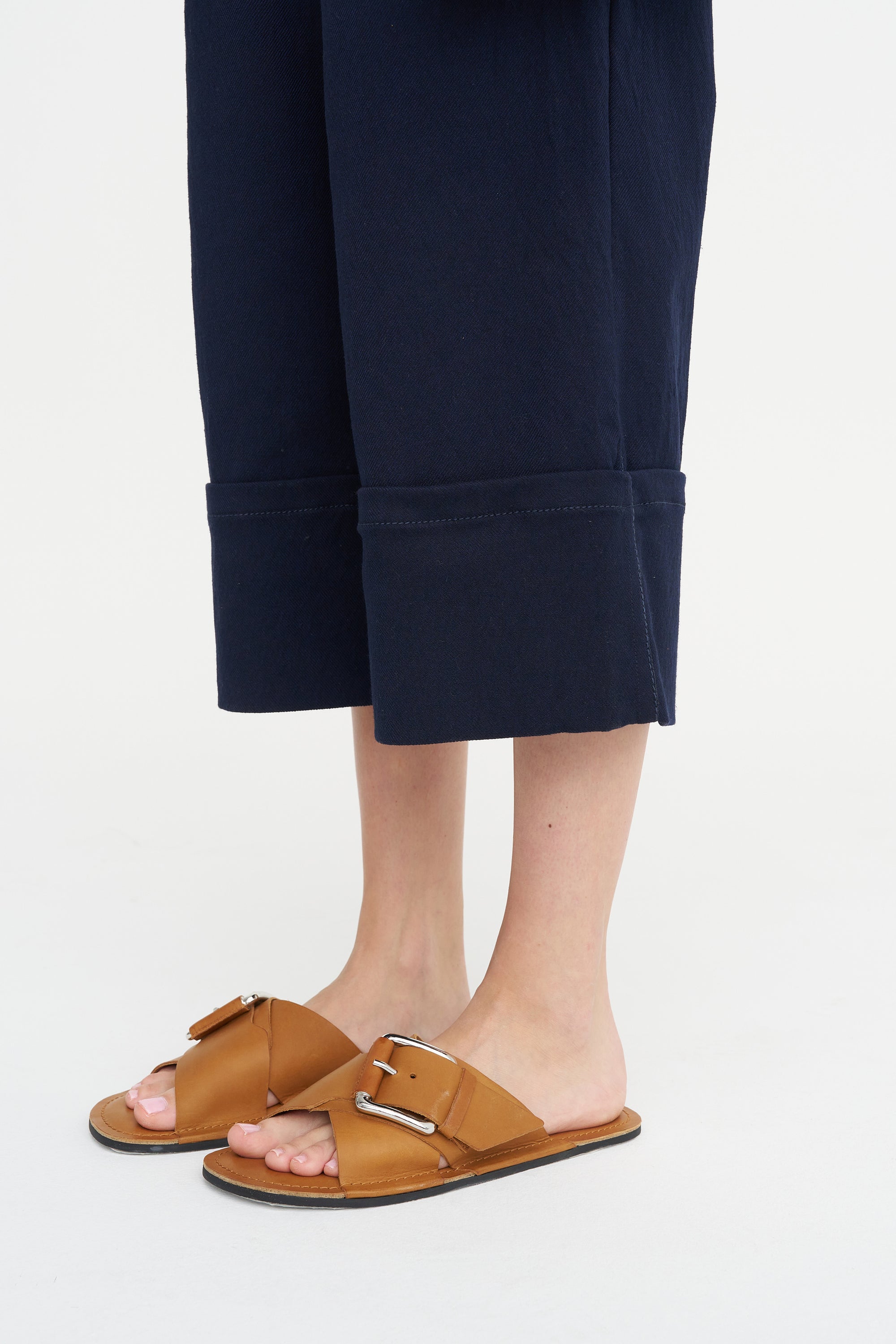 Paperbag Waist Pants, Blackblue