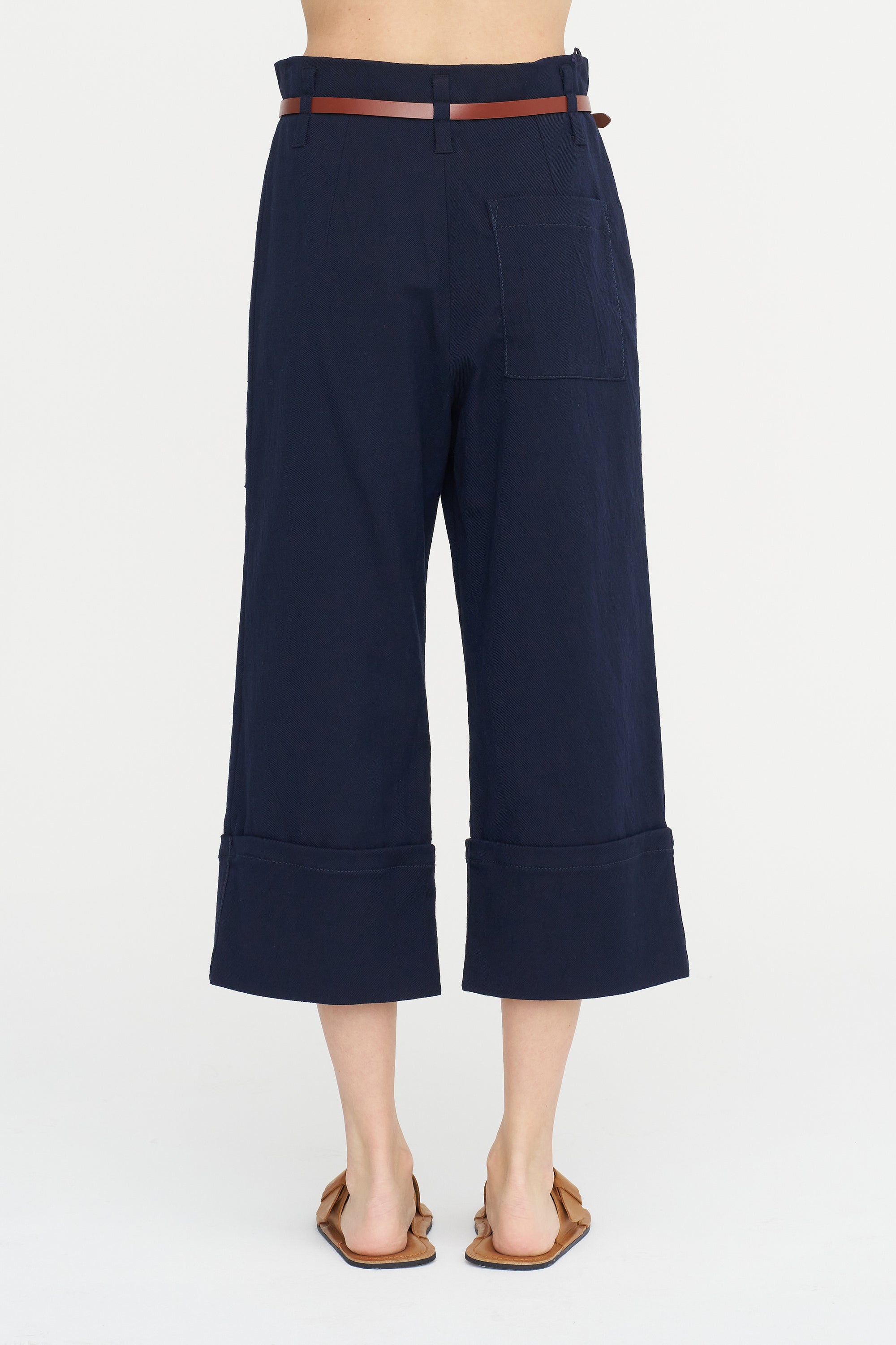 Paperbag Waist Pants, Blackblue