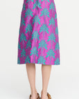 Matelassé Palms Skirt, Magenta