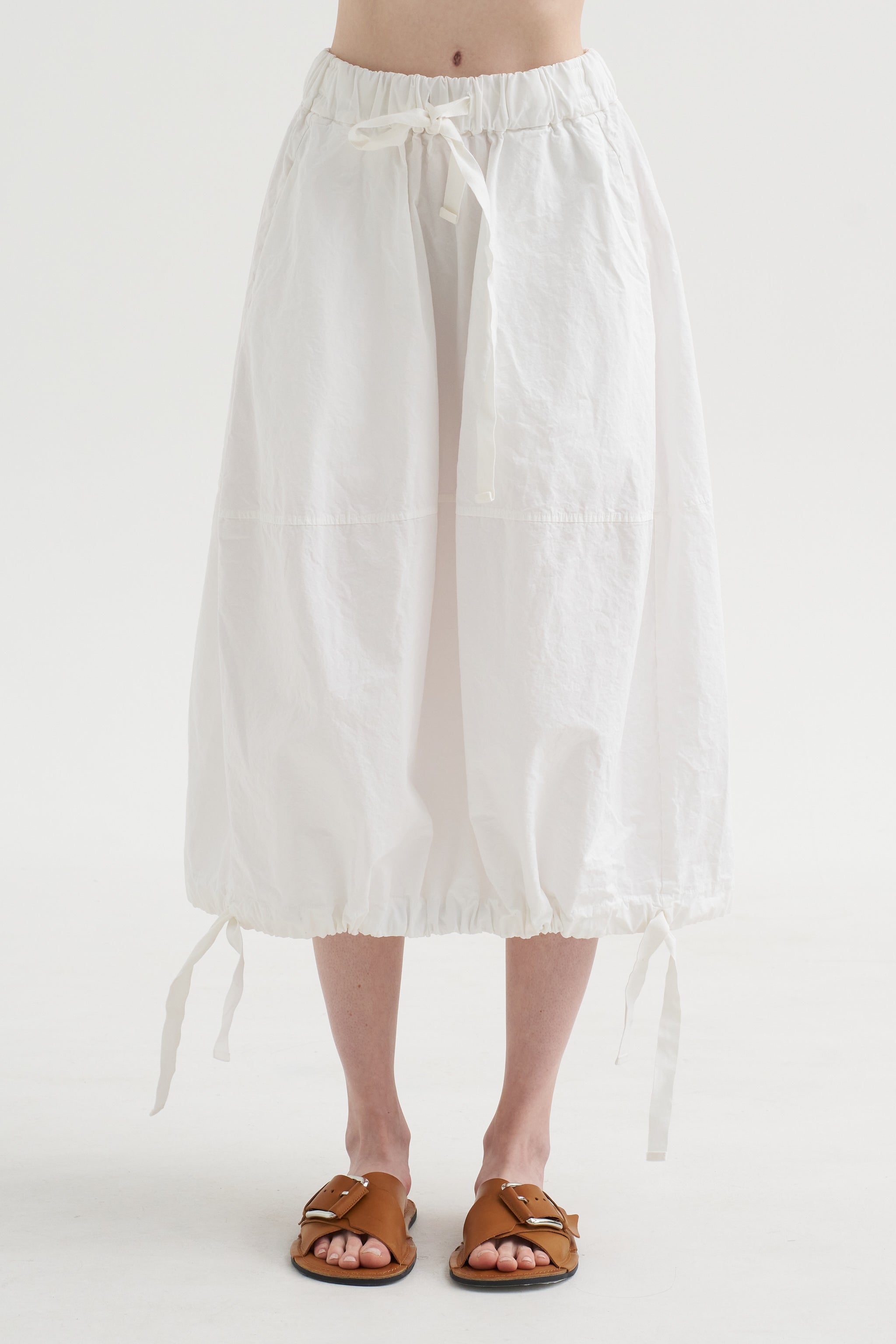 Balloon Skirt Cc, White – Kick Pleat