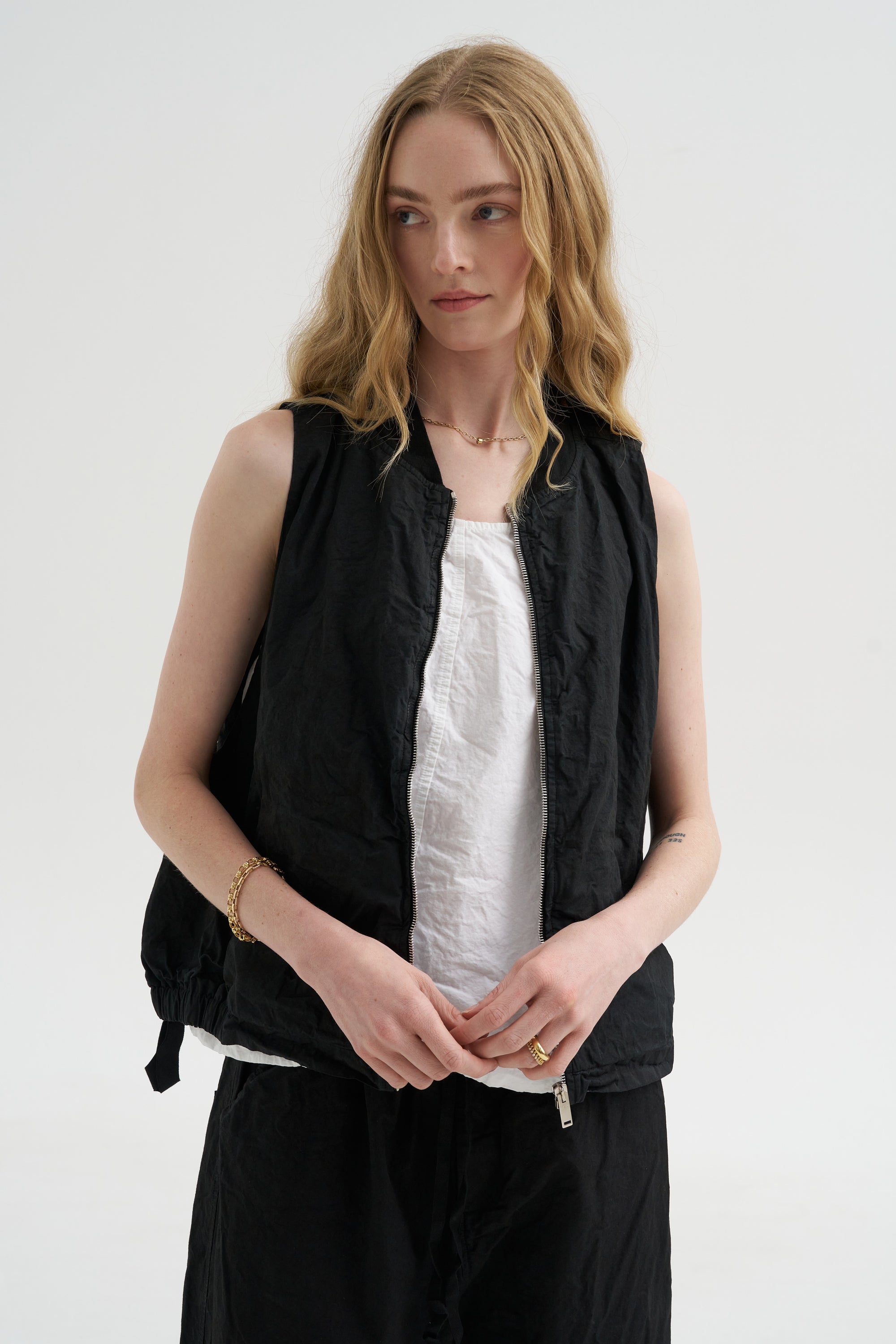 Sleeveless Bomber Cc, Black