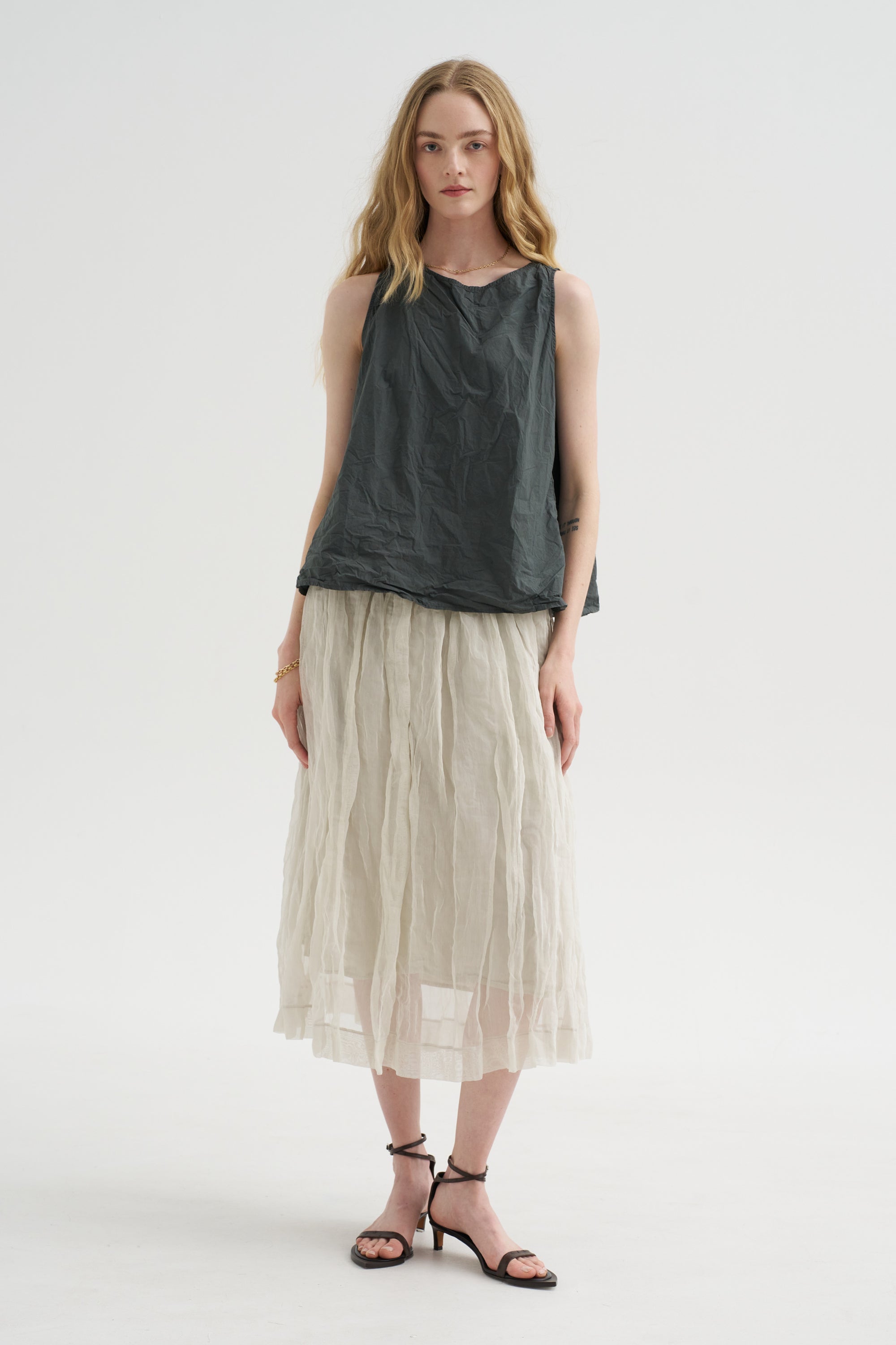 Double Skirt Voile + Tc, Pebble