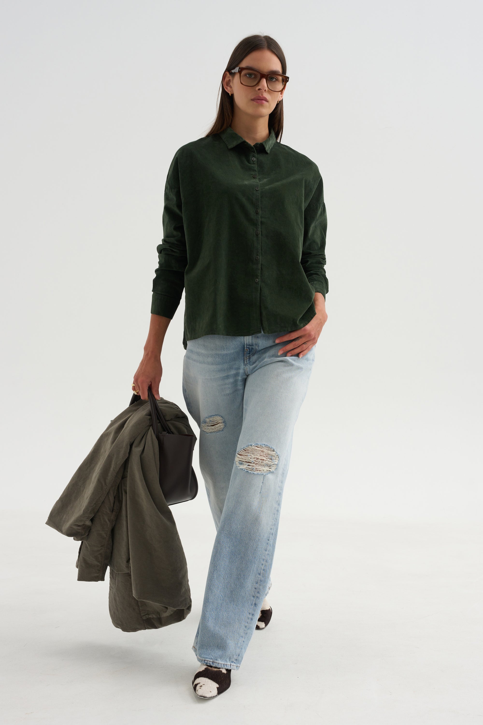 Short Collar Shirt V, Forest
