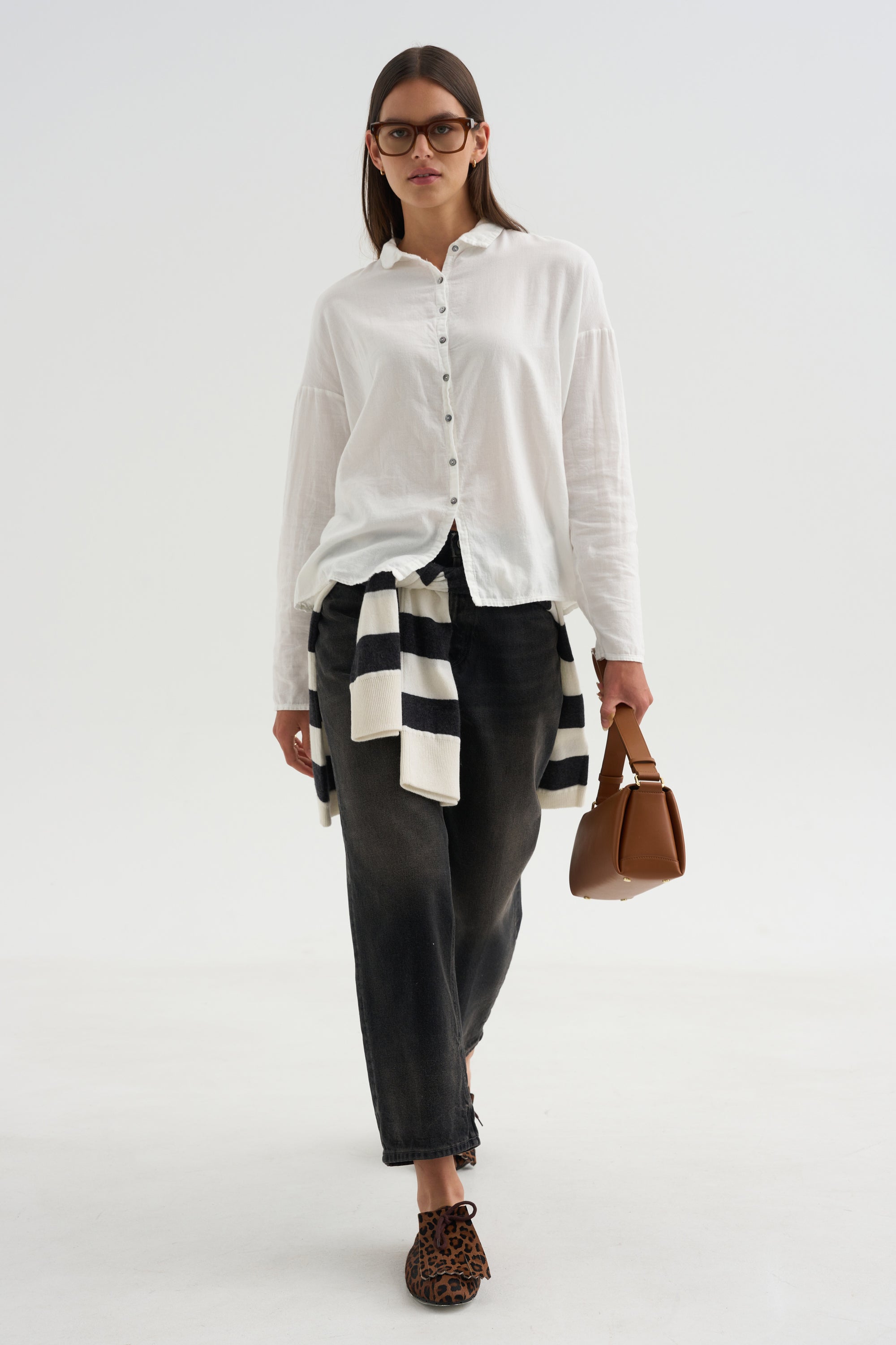 Short Collar Shirt, Milk