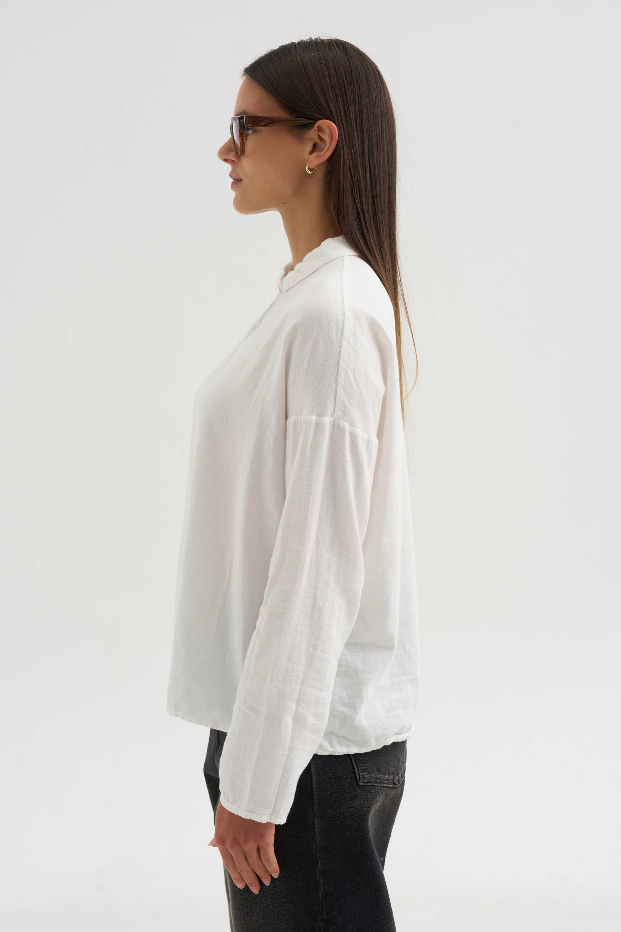 Short Collar Shirt, Milk