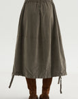 Velvet Balloon Skirt, Taupe