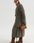 Velvet Long Blazer, Taupe