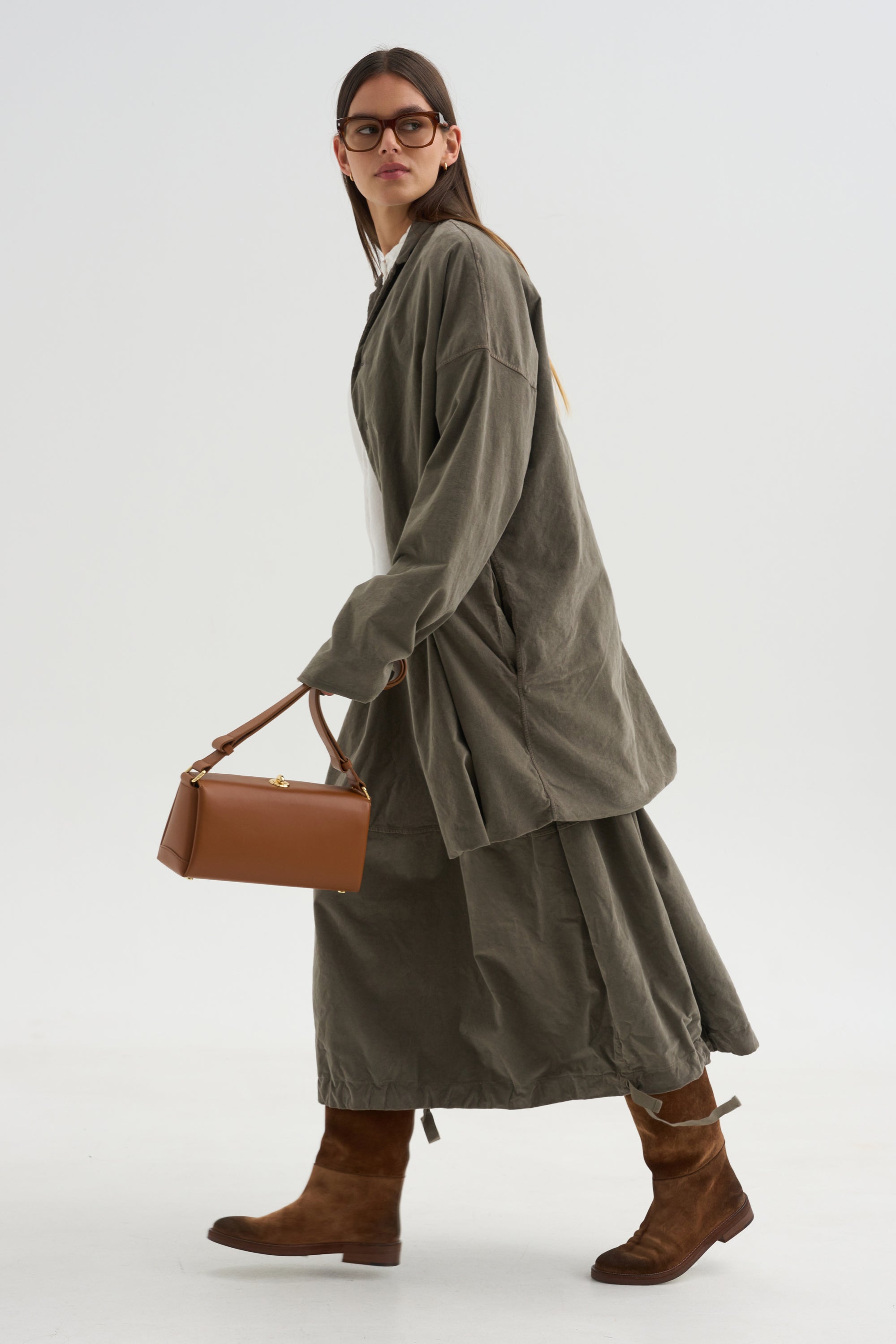 Velvet Long Blazer, Taupe