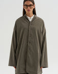 Velvet Long Blazer, Taupe