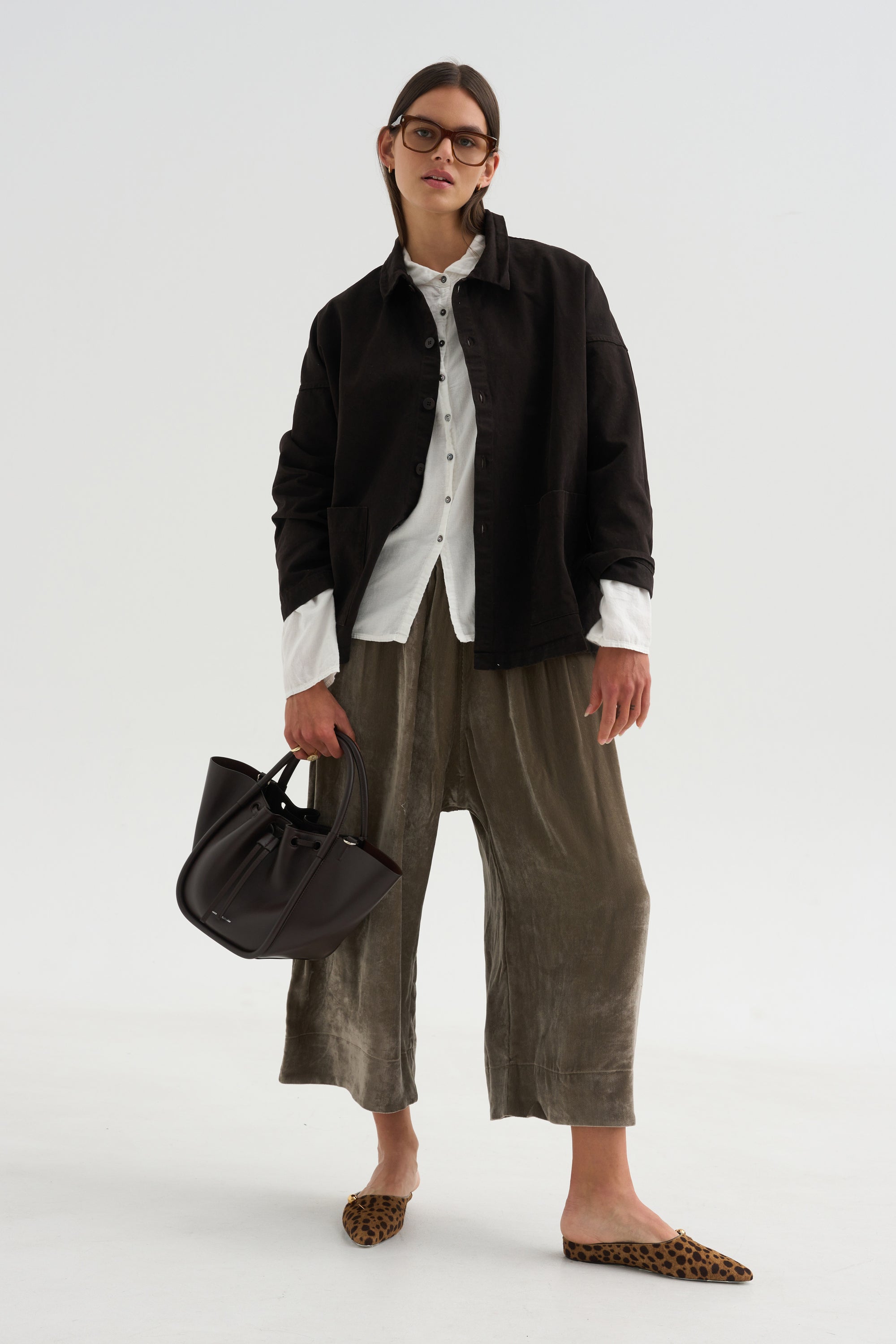 Wide &amp; Long Trouser, Taupe