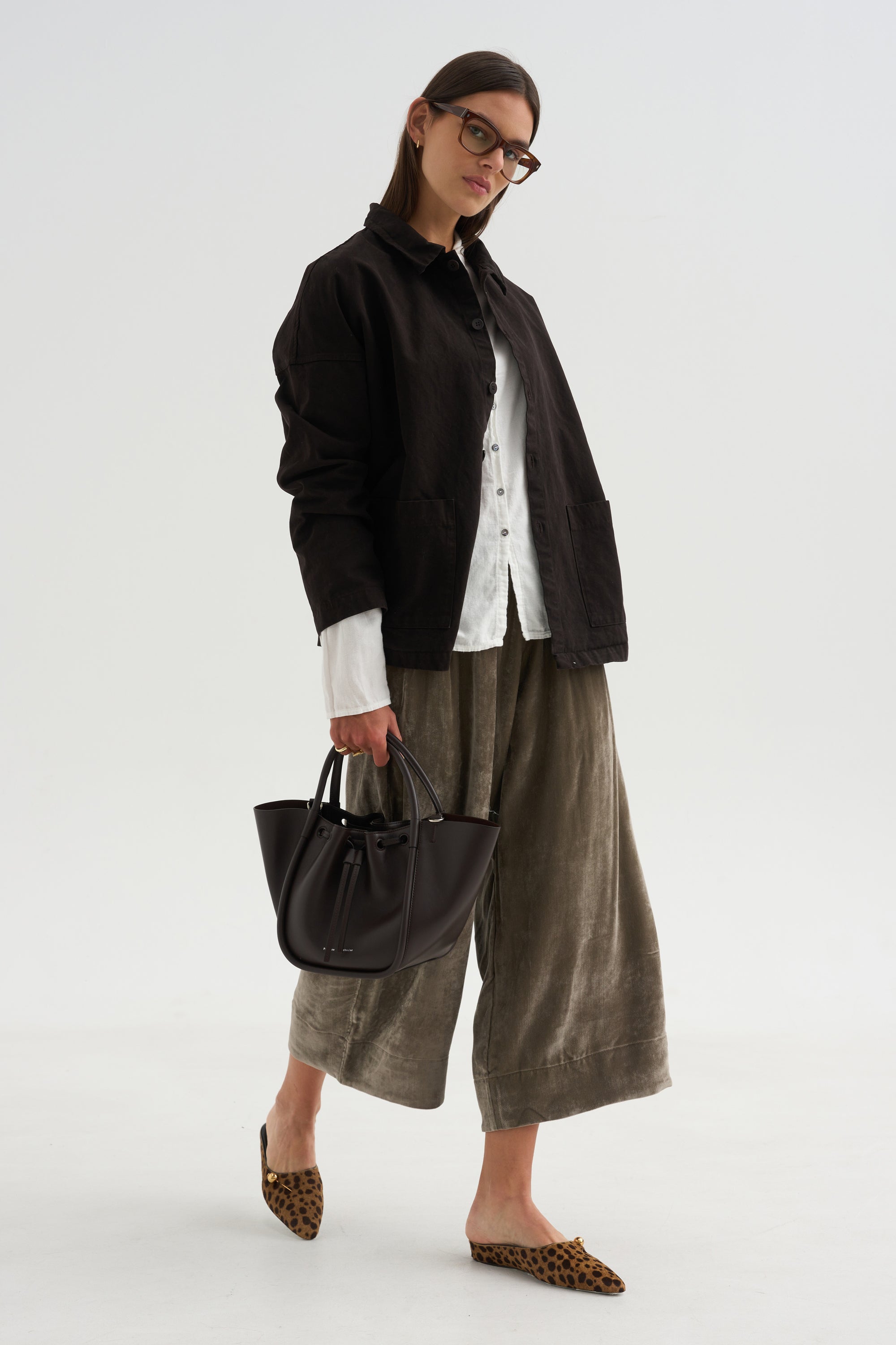 Wide &amp; Long Trouser, Taupe