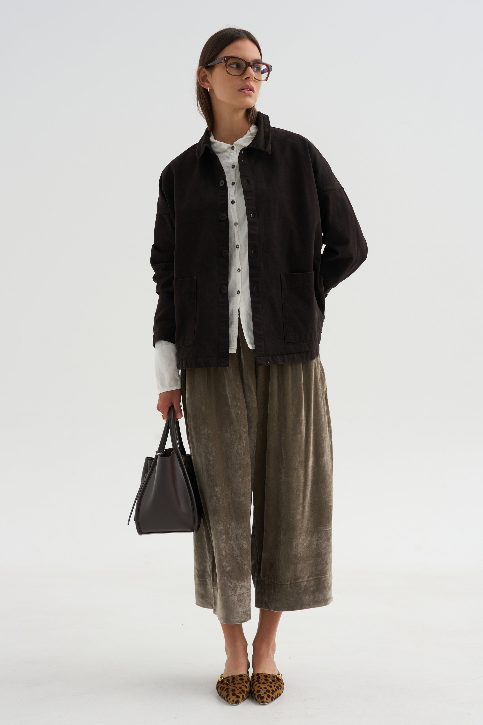 Wide &amp; Long Trouser, Taupe