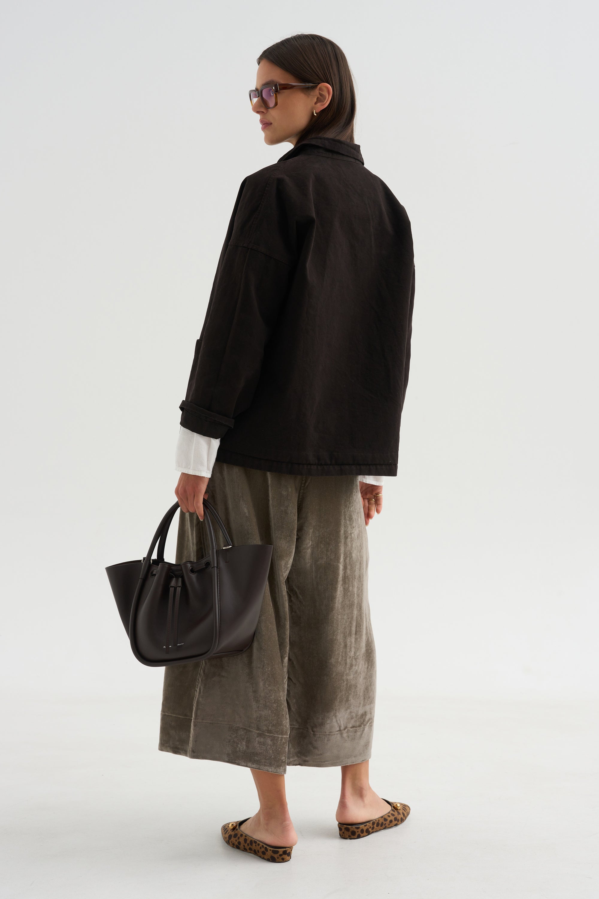 Wide &amp; Long Trouser, Taupe