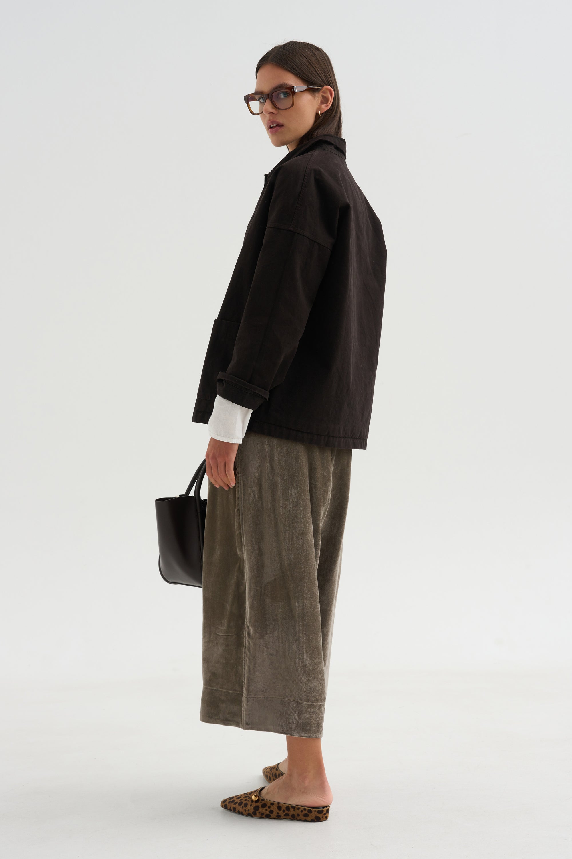 Wide &amp; Long Trouser, Taupe