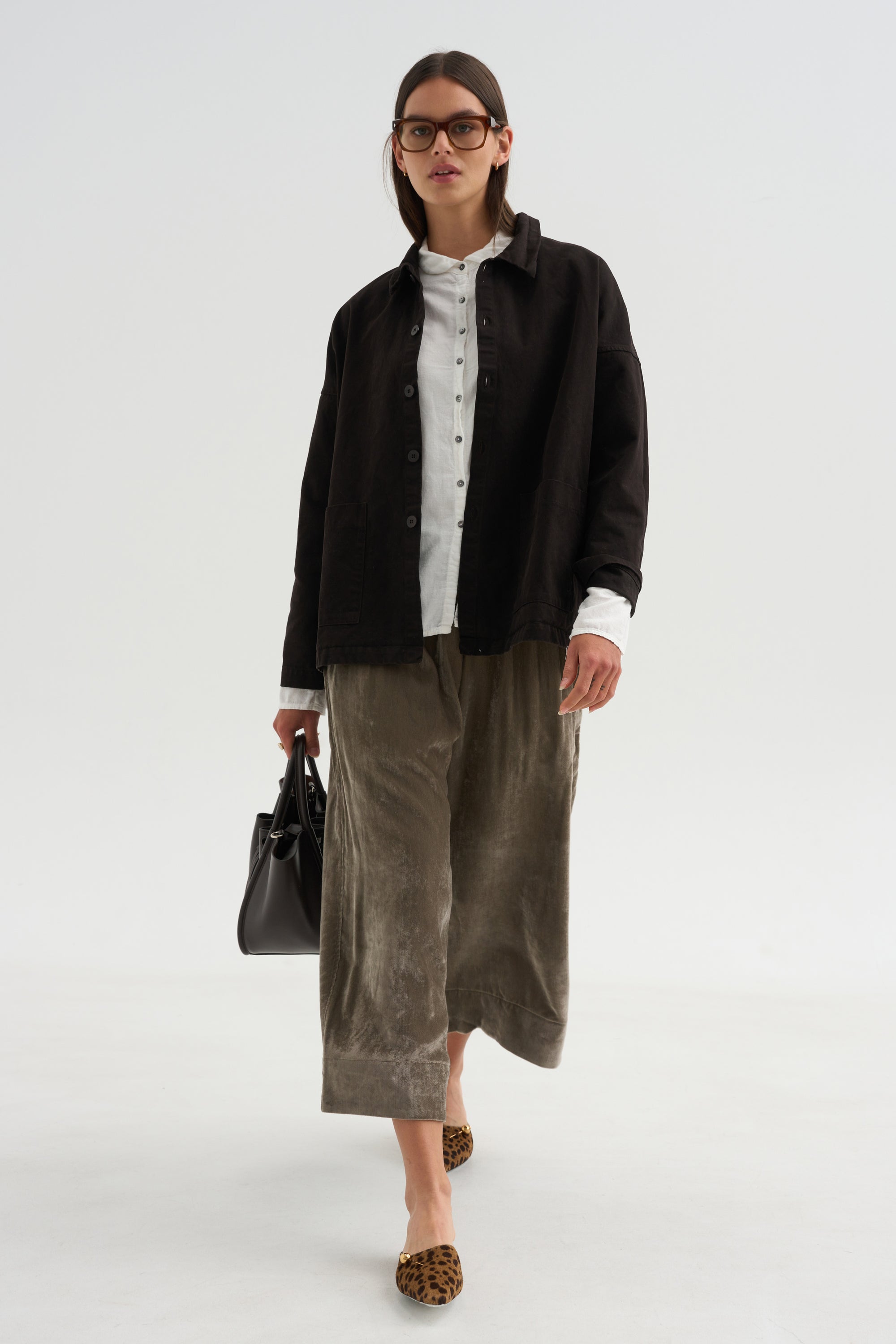 Wide &amp; Long Trouser, Taupe