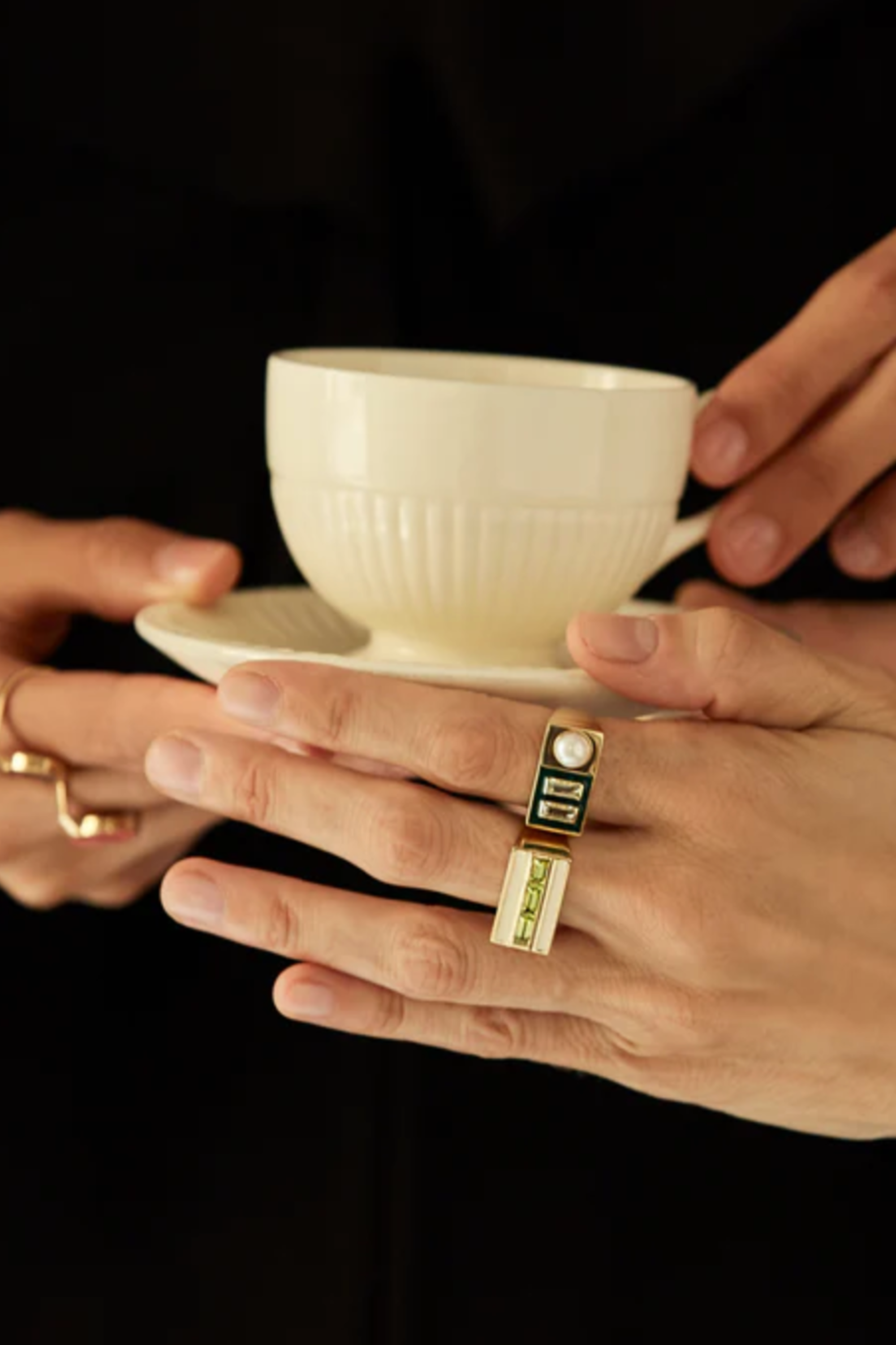 ALIITA - Deco Central Ring, Peridot