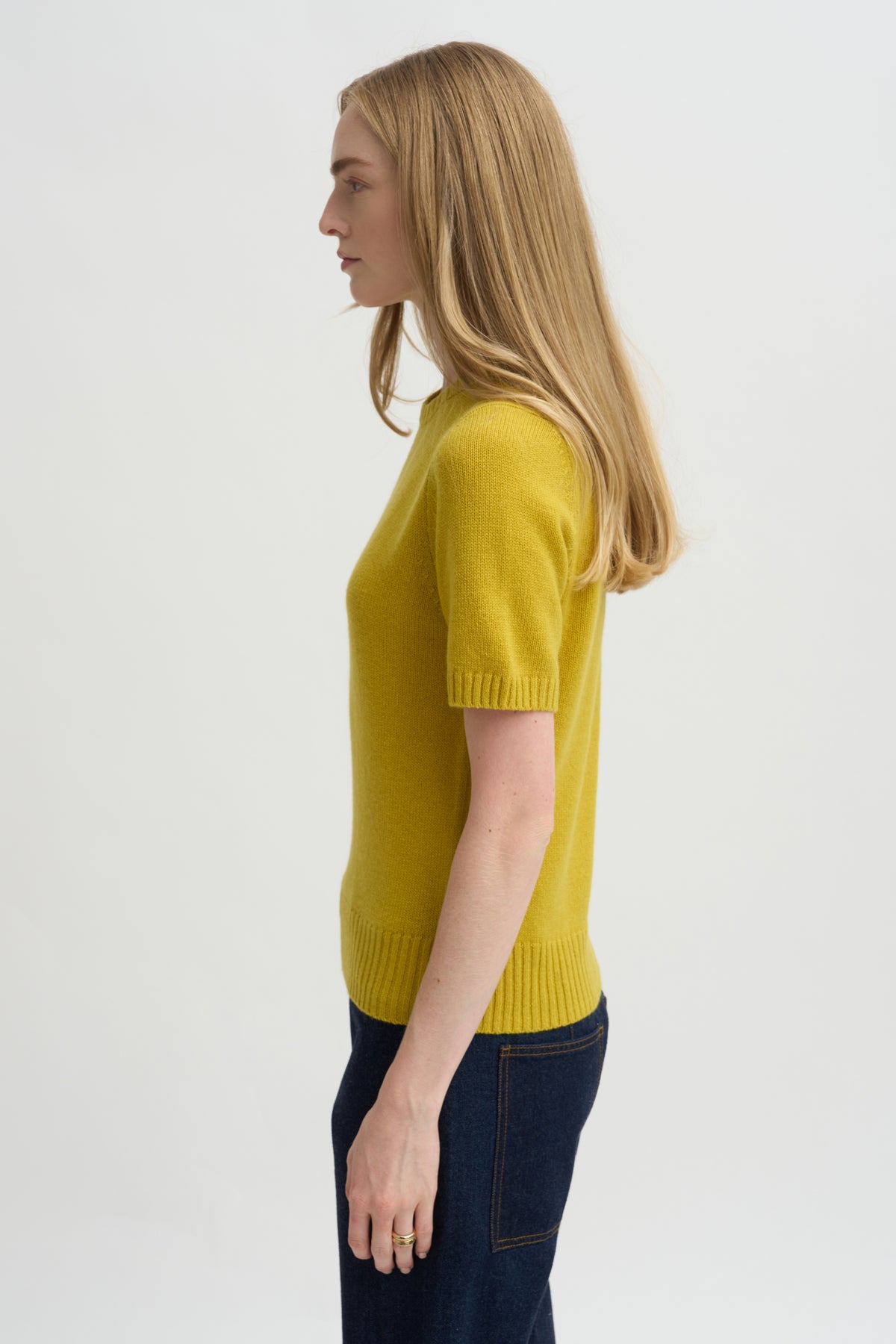 Short Sleeve Sweater, Golden Quince