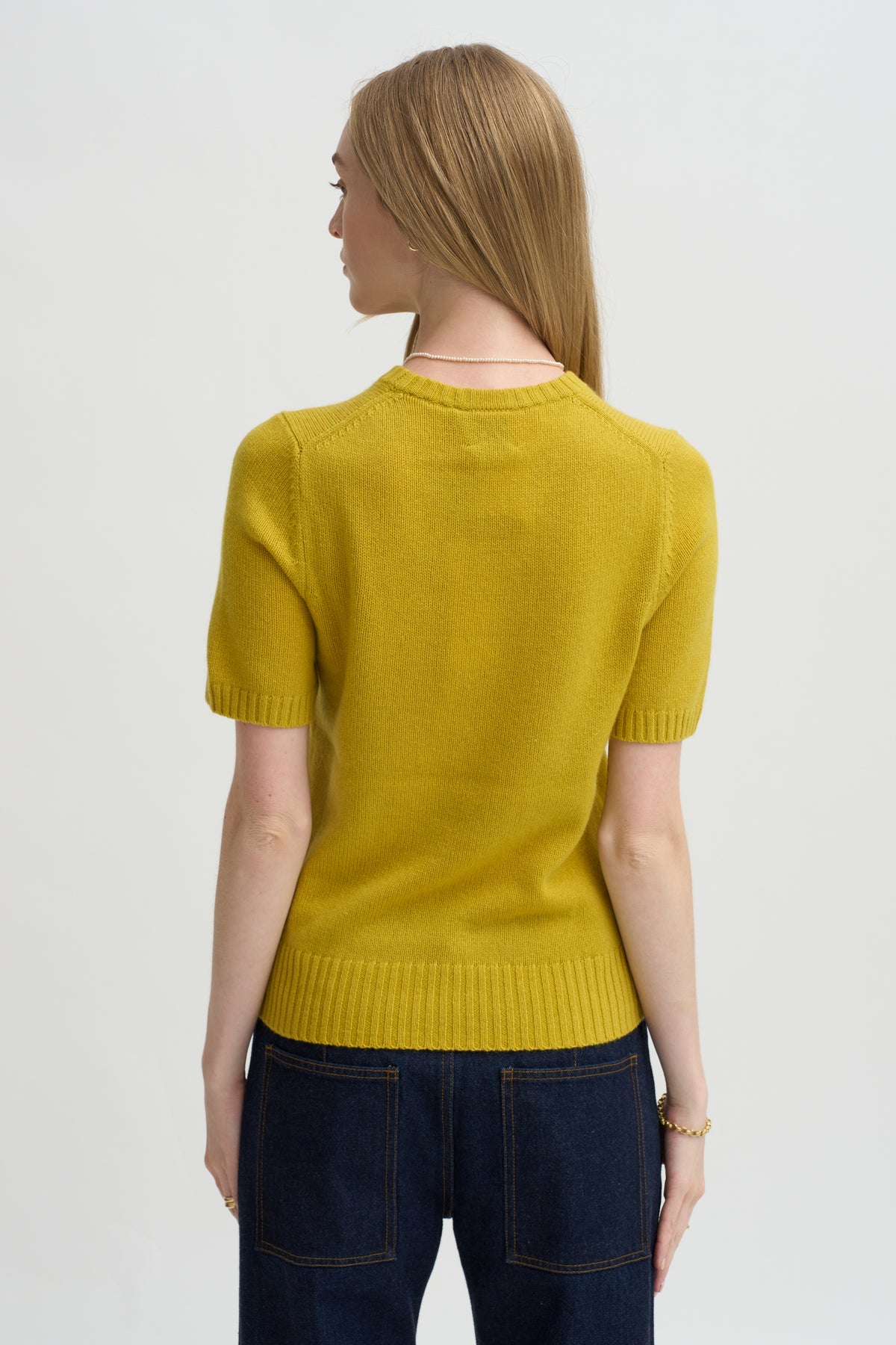 Short Sleeve Sweater, Golden Quince