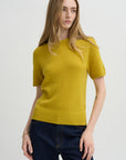 Short Sleeve Sweater, Golden Quince