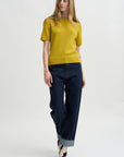Short Sleeve Sweater, Golden Quince