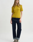 Short Sleeve Sweater, Golden Quince