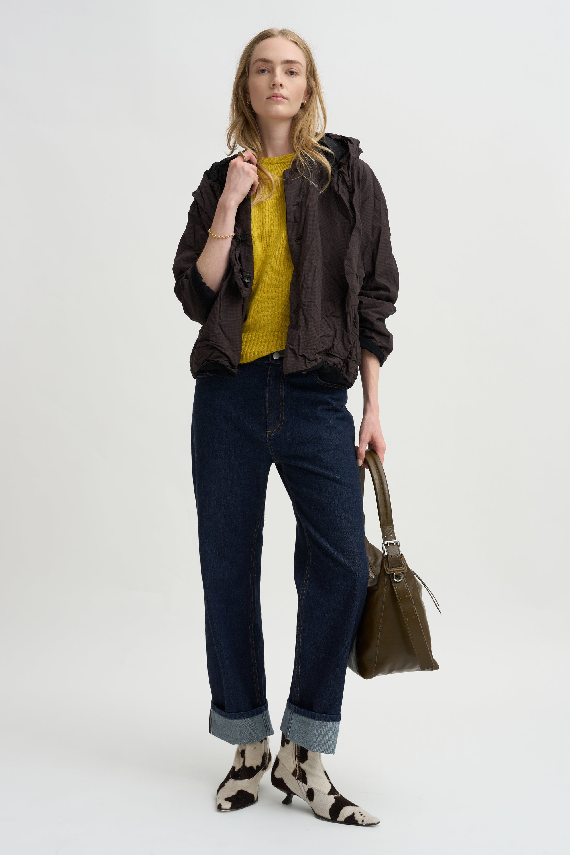 Short Sleeve Sweater, Golden Quince