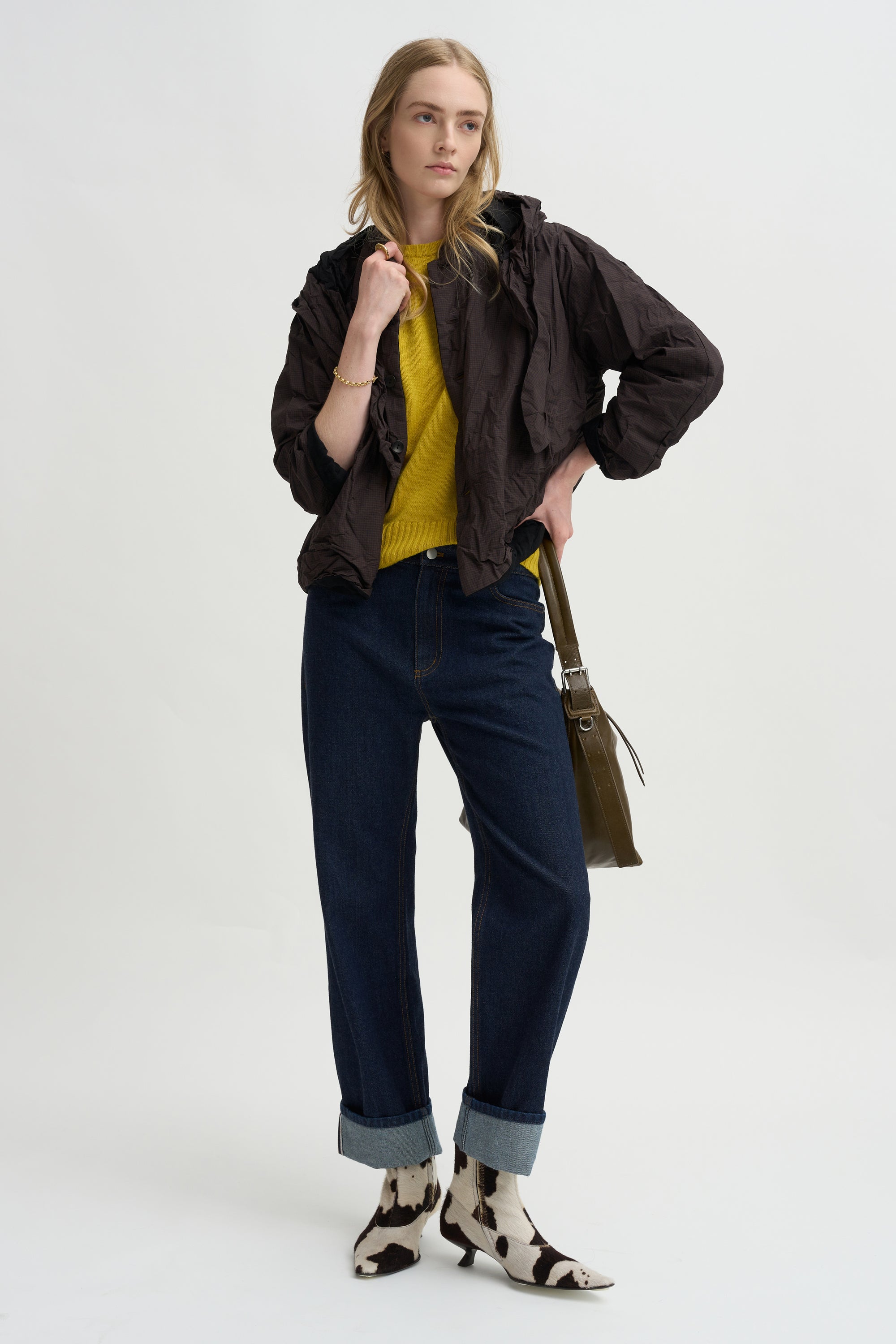 Short Sleeve Sweater, Golden Quince