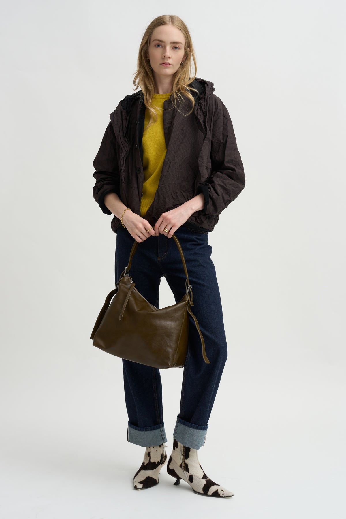 Short Sleeve Sweater, Golden Quince
