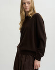 Round-Neck Sweater, Melasse