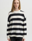 Striped Sweater, Black & White