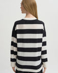 Striped Sweater, Black & White