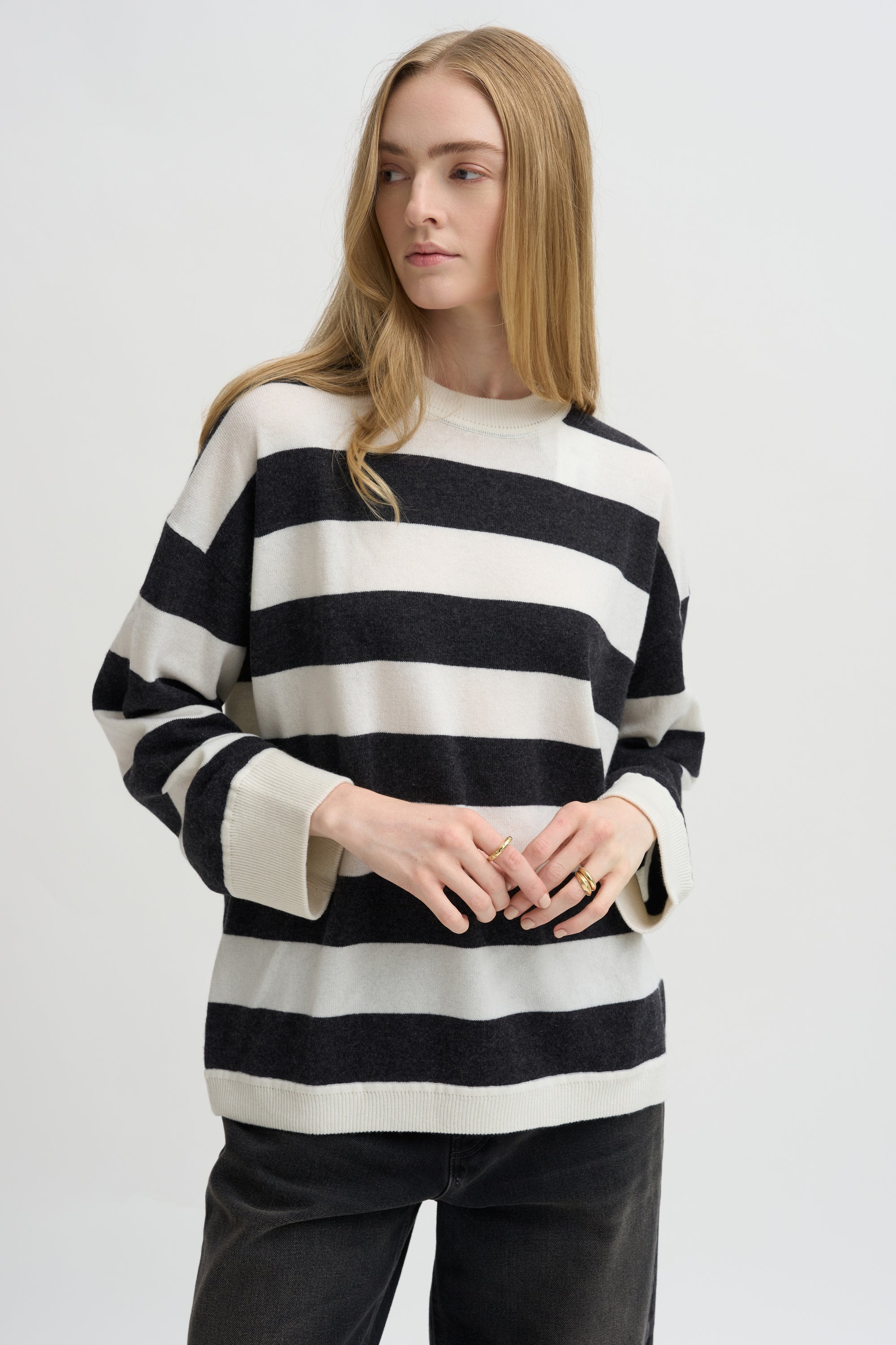 Striped Sweater, Black &amp; White