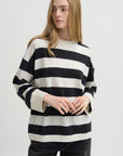 Striped Sweater, Black & White