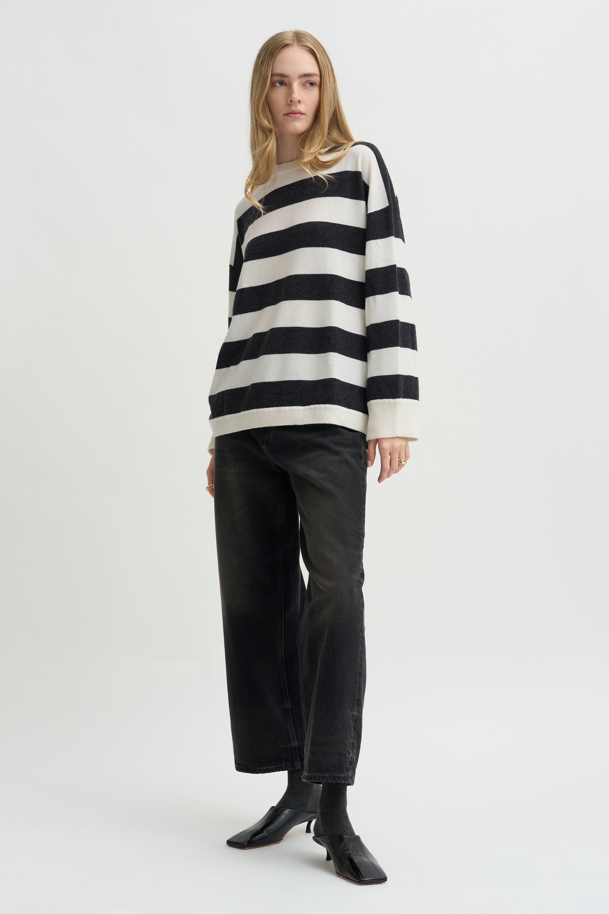 Striped Sweater, Black &amp; White