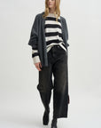 Striped Sweater, Black & White
