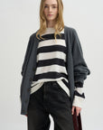 Striped Sweater, Black & White