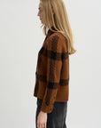 Collared Knit Shirt, Cinnamon & Noir