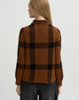 Collared Knit Shirt, Cinnamon & Noir