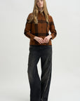 Collared Knit Shirt, Cinnamon & Noir
