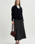 Tie Neck Sweater, Deep Night