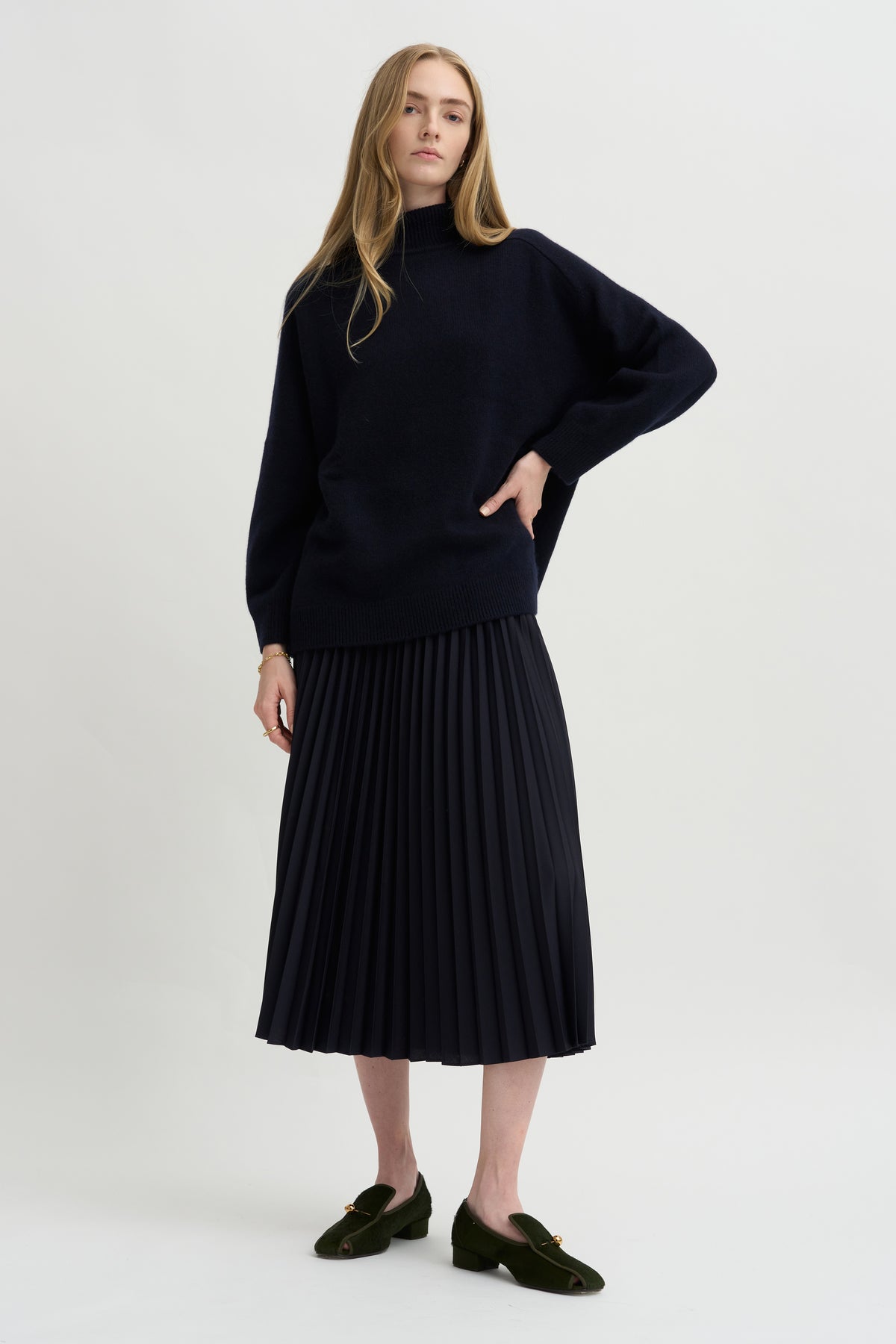 Mockneck Sweater, Deep Night