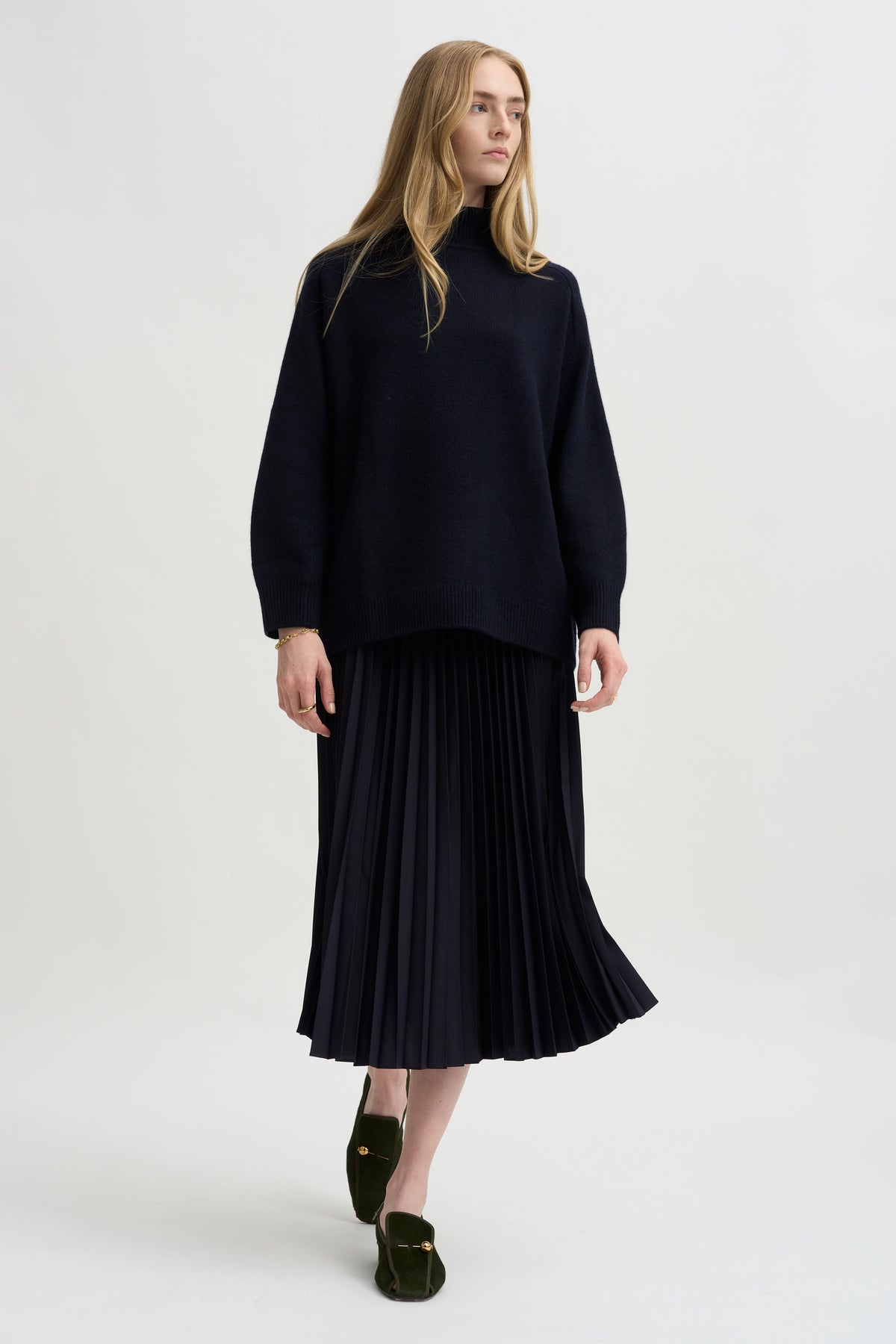 Mockneck Sweater, Deep Night